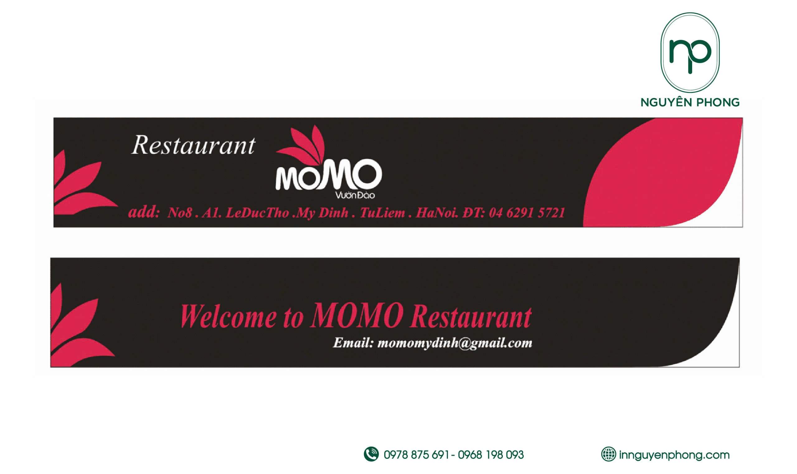 Logo nên được trình bày nổi bật trên bao đũa thiết kế riêng